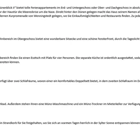 Dünenblick Ii - Hochkamp 14, App 10 * Wenningstedt-Braderup